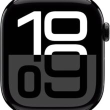 Apple Watch Series 10 GPS 42 mm Smartwatch with Jet Black Aluminium Case with Black Sport Band- JET BLACK