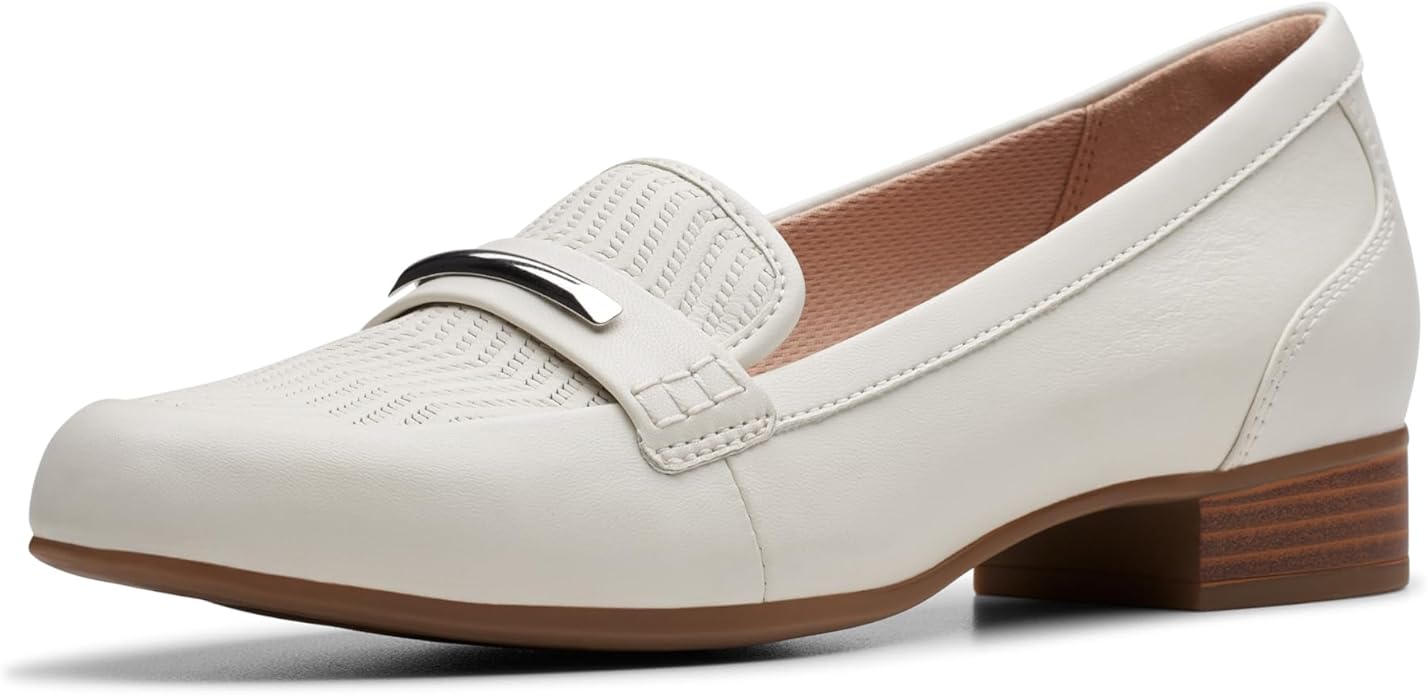 Clarks Juliet Aster womens Loafer- WHITE - Image 2