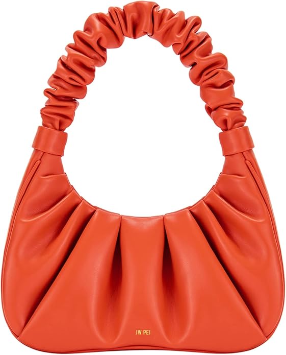 JW PEI Women’s Gabbi Ruched Hobo Handbag- SCARLET