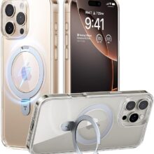 TORRAS Magnetic Ostand for iPhone 16 Pro Max Case- CLEAR