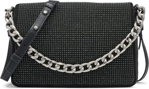 DKNY Desiree Large Crossbody- BLACK SILVER - Image 2