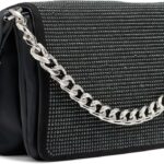 DKNY Desiree Large Crossbody- BLACK SILVER