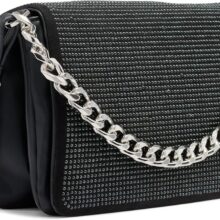DKNY Desiree Large Crossbody- BLACK SILVER