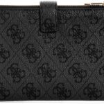 GUESS Women's Laurel Double Zip Organizer Wallet- BLACK