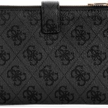 GUESS Women's Laurel Double Zip Organizer Wallet- BLACK