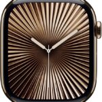 Apple Watch Series 10 GPS + Cellular 46 mm Smartwatch with Gold Titanium Case with Gold Milanese Loop -GOLD