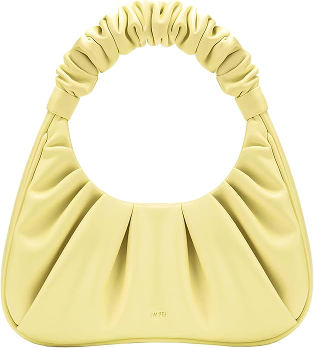 JW PEI Women’s Gabbi Ruched Hobo Handbag- LIGHT YELLOW