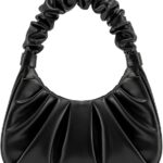 JW PEI Women's Gabbi Ruched Hobo Handbag- BLACK