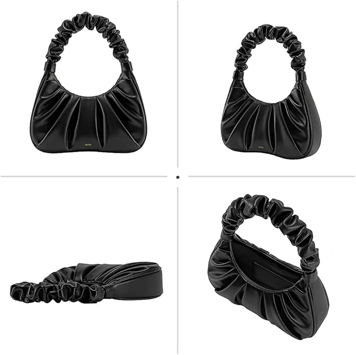 JW PEI Women's Gabbi Ruched Hobo Handbag- BLACK - Image 4