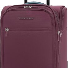 Verage Underseat Carry On Luggage with Spinner Wheels- GRAPE RED
