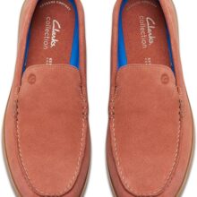 Clarks Men's Flexway Step Loafer- RED SUEDE