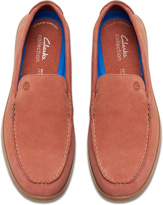 Clarks Men’s Flexway Step Loafer- RED SUEDE