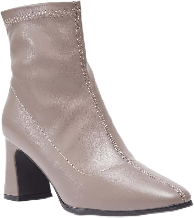 Flora Bella Women Solid Boots With Zip Closure And Block Heels - Image 4