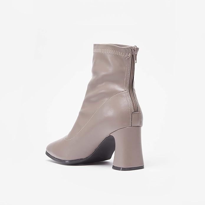 Flora Bella Women Solid Boots With Zip Closure And Block Heels - Image 3
