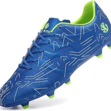Men's Soccer Cleats Women's Football Shoes- BLUE GREEN