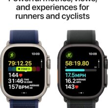 Apple Watch Ultra 2 GPS + Cellular 49mm Smartwatch, Sports Watch with Natural Rugged Titanium Case and Natural Milanese Loop- NATURAL