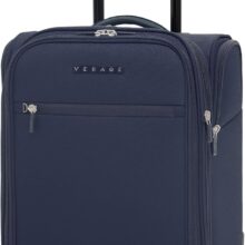 Verage Underseat Carry On Luggage with Spinner Wheels- NAVY BLUE