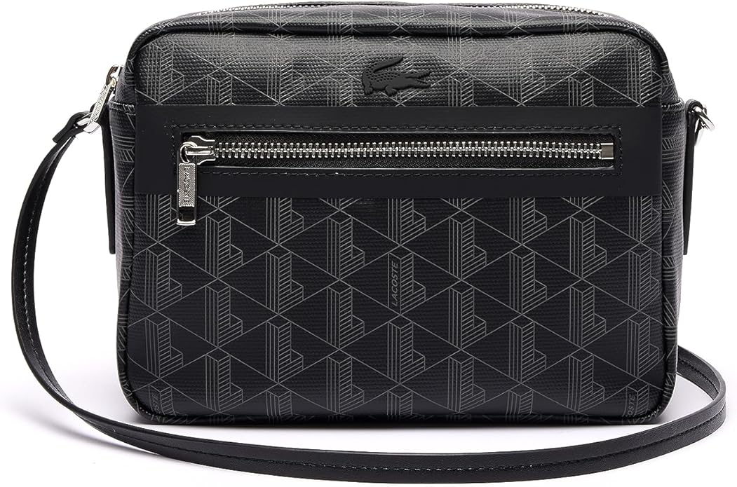 Lacoste Women Nf4343ze Bag- Monogram Black Grey