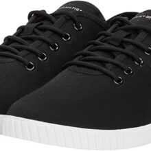 Tommy Hilfiger CANVAS LACE UP SNEAKER womens Sneakers- BLACK