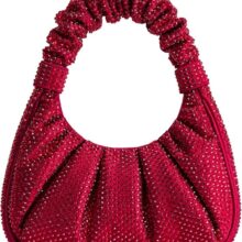 JW PEI Women's Gabbi Ruched Hobo Handbag- CRYSRAL RED