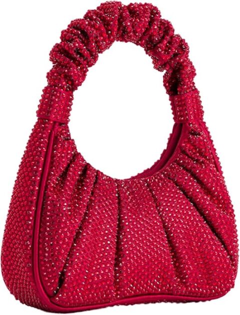 JW PEI Women's Gabbi Ruched Hobo Handbag- CRYSRAL RED - Image 4