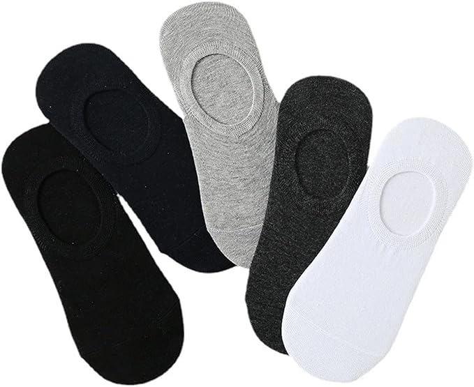 Basic No-Shows Pack (5 Pairs) – breathable cotton comfort, perfect no-show, loafer socks, socks for men/women with style and all-day wearability