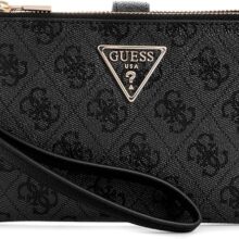 GUESS Women's Laurel Double Zip Organizer Wallet- BLACK