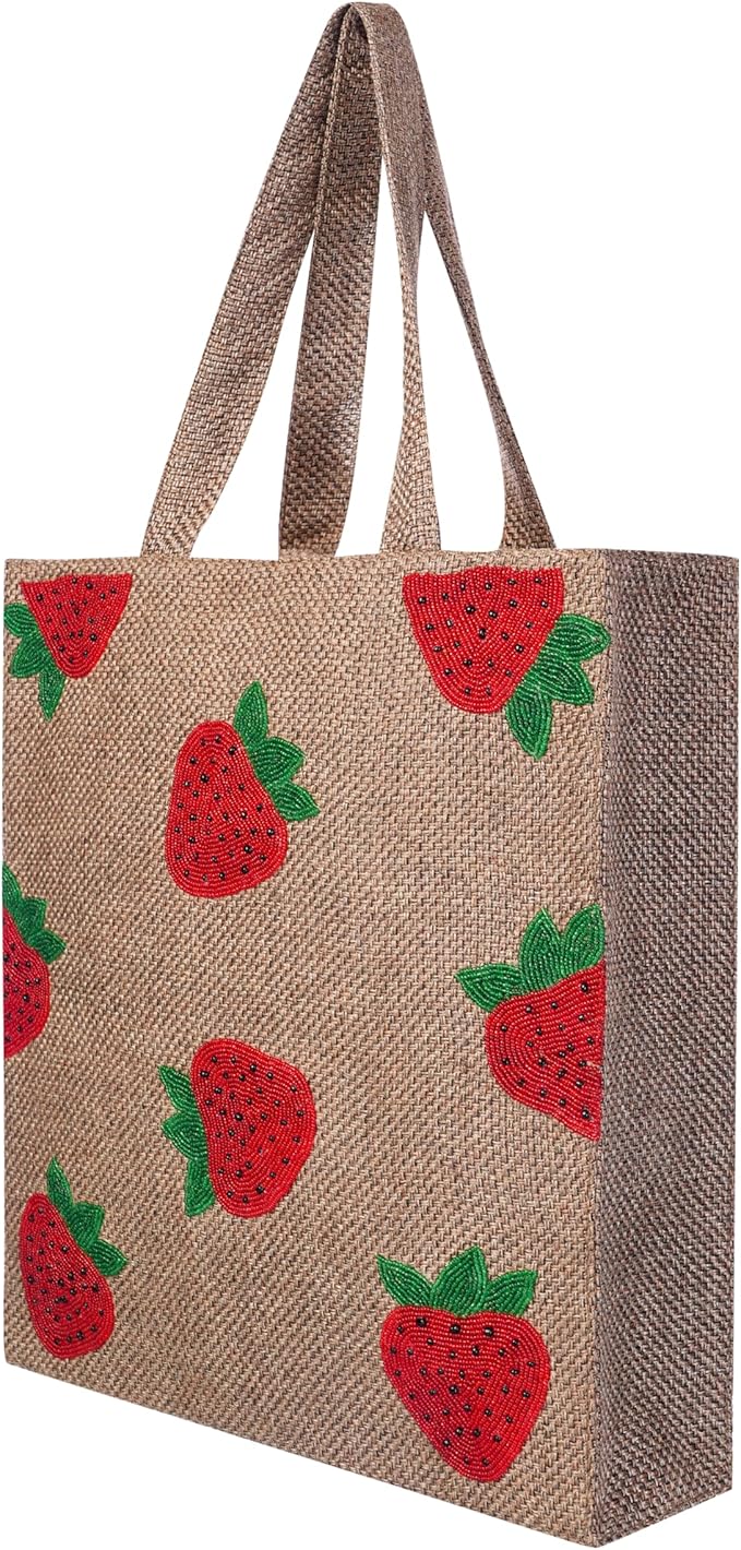 AmolikabyAnika Women Bohemian Beige Collection Of Large Tote Bags-Handwoven With Artisanal Embroidery- NATURAL BEIGE - Image 3