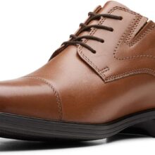 Clarks Whiddon Cap Mens Oxford- DARK TAN
