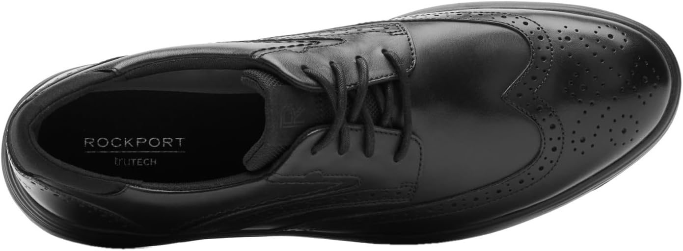 Rockport Noah Wingtip mens Oxford- BLACK - Image 4