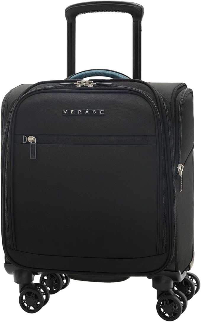 Verage Underseat Carry On Luggage with Spinner Wheels- BLACK